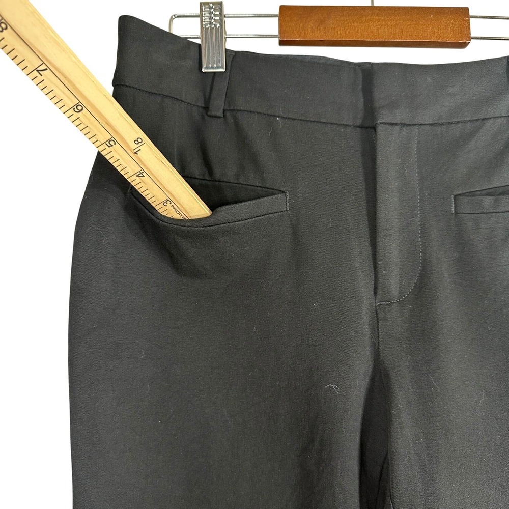 Maeve Anthropologie Womens 6P Black Kick Flare High Rise Trousers Pants Petite - Picture 4 of 9